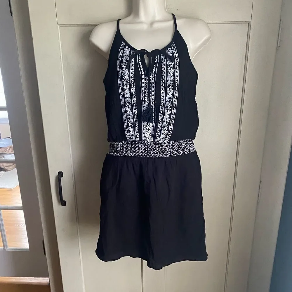 VENUS Swimwear Black White Coverup Dress Med